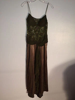 Vestido Dave & Johnny de Laura Ryner Mujer Seda/Cuentas Dos Tonos Verde  Foto 1 de 3