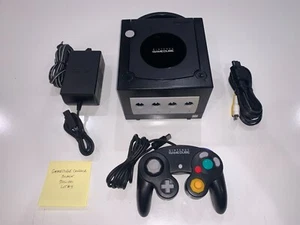 Consola de sistema Nintendo GameCube (BLACK DOL-001) controlador fabricante de equipos originales probado limpio #4 - Imagen 1 de 12