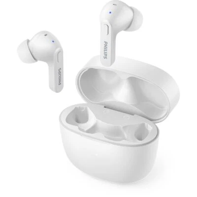 Philips T2206WT Earbuds Earphones In Ear Earbuds IPX4 Water Resistance White - Image 1 of 4
