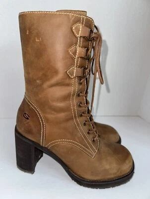 Botines SKECHERS DE COLECCIÓN Y2K con cordones cremallera plataforma tacón grueso marrón 8 BRASIL F61 Foto 1 de 4