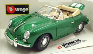 Burago Maßstab 1:18 Diecast 3031 - 1961 Porsche 356B Cabriolet - grün - Bild 1 von 5