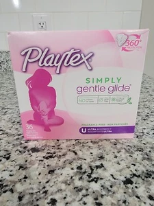 Playtex Simply Gentle Glide Tampons Ultra Absorbency U 36 Count - Picture 1 of 2