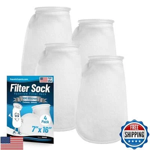 Aquatic Experts 7 Inch Filter Sock - 100 Micron Felt Filter Sock, Filter Sock - Picture 1 of 5