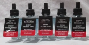 White Barn Bath & Body Works Wallflower Refill Bulb Lot of 5 SNOWY COCONUT FROST - Picture 1 of 3