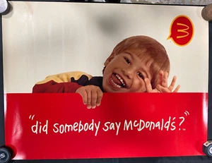 1997 McDonald's "Hat jemand McDonald's gesagt?" 29x38 2-seitiges Promo-Banner NH PB36 - Bild 1 von 2
