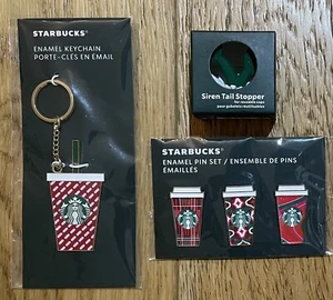 Starbucks Siren Tail Stopper For Reusable Cups Enamel Pins And Keychain - Picture 1 of 2