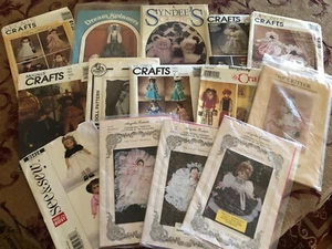 🪻LOT OF 14 DOLL SEWING PATTERNS - ALL UNCUT - VARIOUS SIZES - SEE DESCRIPTION - Picture 1 of 4