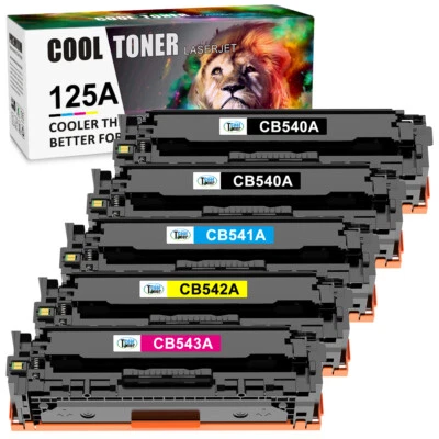 Toner Compatible with HP 125A CB540A Laserjet CP1215 CP1518ni CM1312 MFP lot - Image 1 of 4