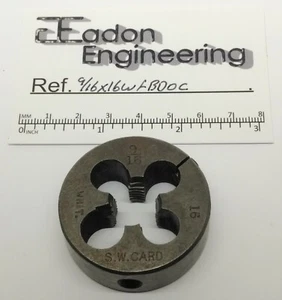 Troquel de botón 9/16" x 16TPI WF (forma Whitworth), HSS. - Imagen 1 de 2