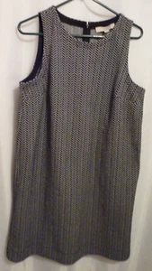 The Loft Black and White Sleeveless Dress Jumper Size L - Picture 1 of 4