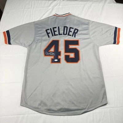Cecil Fielder Signed Detroit Tigers Grey Baseball Jersey JSA COA Auto WP382559 - Image 1 of 4