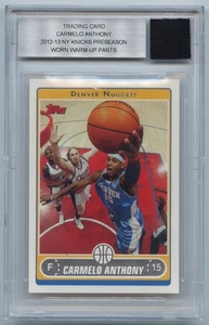 2006-07 Topps BGS '12-'13 Pantaloni indossati dal gioco Carmelo Anthony Denver Nuggets #197 - Foto 1 di 2