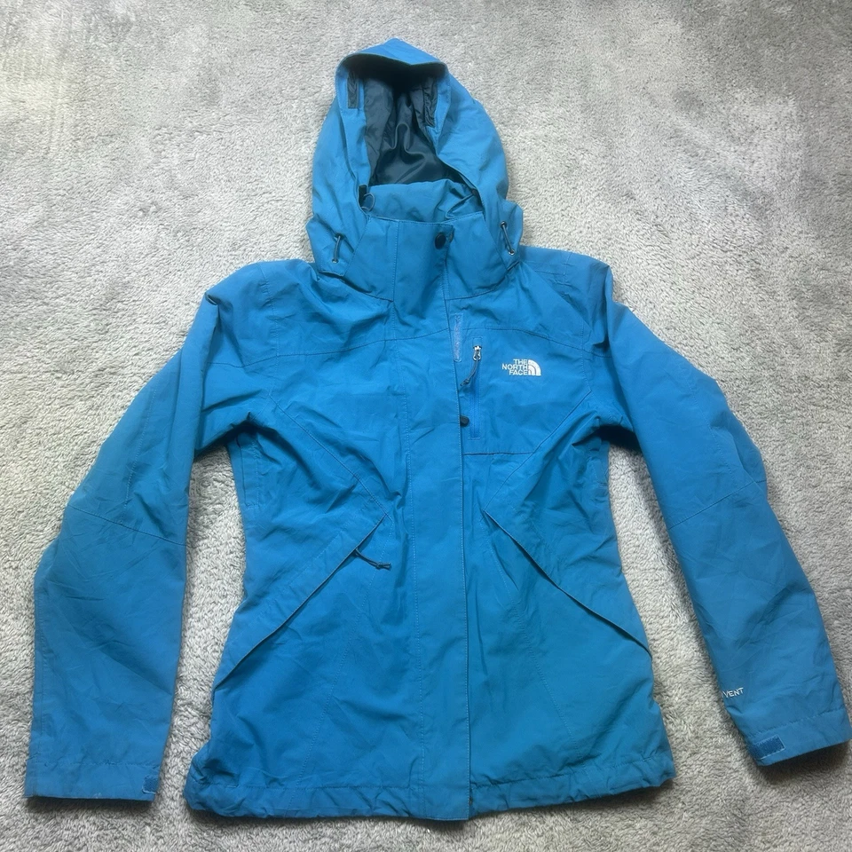 The North Face Hyvent Hooded Jacket Women's XS Teal Blue Ski Waterproof Pit Zips - Image 1 of 4