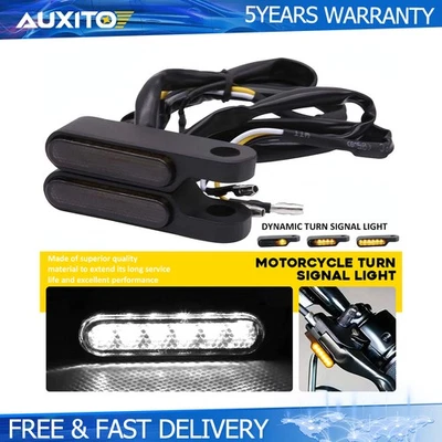 Mini luz de señal de giro LED manillar intermitente lámpara indicadora para Harley Sportster Foto 1 de 4