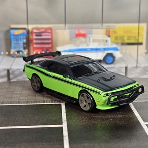 1/55 2016 Hot Wheels Mattel Fast & Furious 7 Dodge Challenger SRT8 Z011 Green - Picture 1 of 8