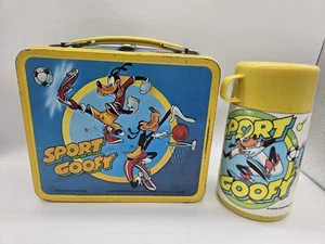 Fiambrera metálica Sport Goofy de colección con termo 1980 Walt Disney - Imagen 1 de 12
