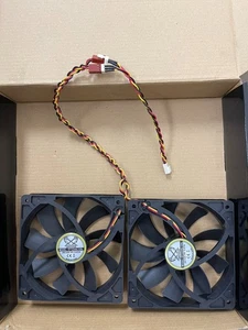 Dual Scythe 120mm 25mm 3 pin Computer case fans PC Gaming DC 12V SY1225SL12SL - Picture 1 of 5