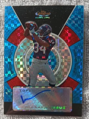 2005 Topps Finest - Vernand Morency Blue X-Fractor #003/150 (AU, RC) - Image 1 of 2