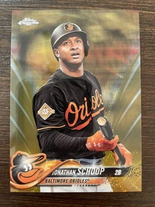 Jonathan Schoop 2018 Topps cromo refractor de onda dorada/número de serie 50 - Imagen 1 de 3