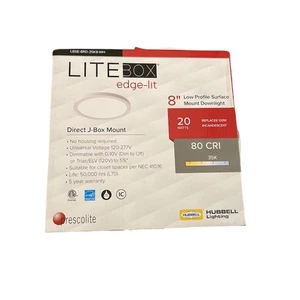 Prescolite LED Recessed Downlight 8" White Dimmable Indoor Fixture - Picture 1 of 2