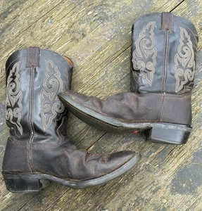 Vintage Double H Western Cowboy Boots Size 11 - Picture 1 of 12