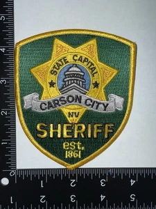 Carson City Sheriff Nevada NV State Capital Police Shoulder Patch Obsolete - Picture 1 of 2