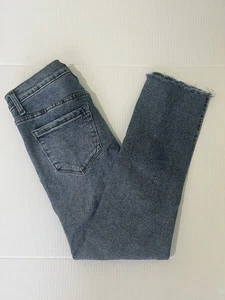 Kensie Jeans Vintage Luxe The Amber High Rise Stovepipe Raw Hem Faded Size 2/26 - Picture 1 of 11
