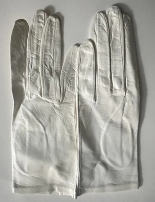 Nuevos Guantes De Colección Cuero Real Niño Blanco Niñas/Mujeres Cuero Suave XS Talla 6 Foto 1 de 4