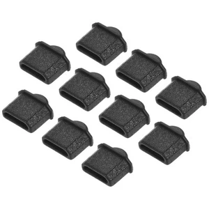 Silikon Mikro Stecker Port Anti-Staub Stopper Kappe Abdeckung Schwarz 10 Stück - Bild 1 von 5