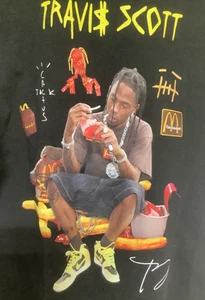 Gildan Travis Scott x McDonald’s Cactus Jack T-shirt Sz L - Picture 1 of 5