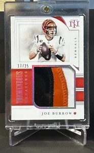 2021 Panini National Treasures - Tremendous Treasure Joe Burrow Holo Silver /25 - Bild 1 von 4