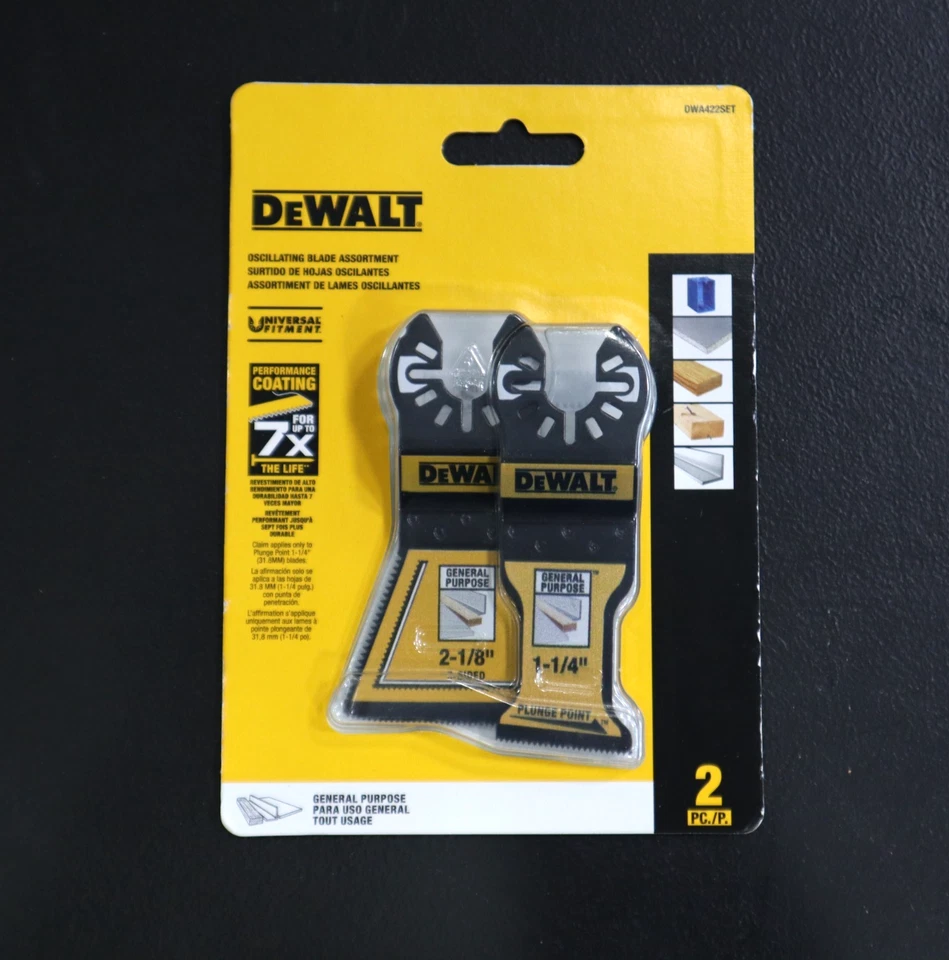 DEWALT 2-Pack Multiple Materials Oscillating Blade Assortment Set DWA422SET - Image 1 of 1