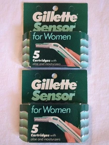 Gillette for Women Sensor Excel Cartridges - 2 Packs Of 5 Total Of 10 Blades - Picture 1 of 5