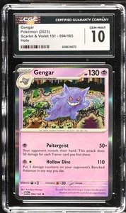Pokemon GENGAR 094/165 - SCARLET & VIOLET 151 EN HOLO ENGLISCH CGC 10 GEM MINT - Bild 1 von 2