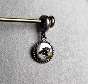 RARE Pandora Carolina Panthers NFL Logo Charm USB791169-G105 - Picture 1 of 12