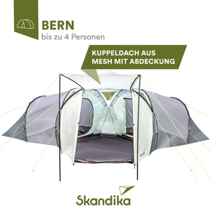 Skandika Kuppelzelt Bern 4 Personen Panoroma Dachfenster 2 Kabinen B-Ware - Bild 1 von 8