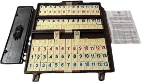 Rummy Im Koffer Kunstleder 40*35 cm Braun Rummicub Vintage Gesellschaftspiel Top - Bild 1 von 19