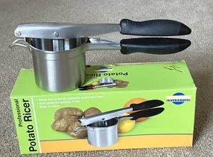 Professional Stainless Potato Ricer Masher Fruit Juicer Comfort Grip Handle - Picture 1 of 13