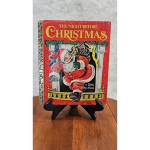 The Night Before Christmas Little Golden Book Vintage Childrens Book - Foto 1 di 12