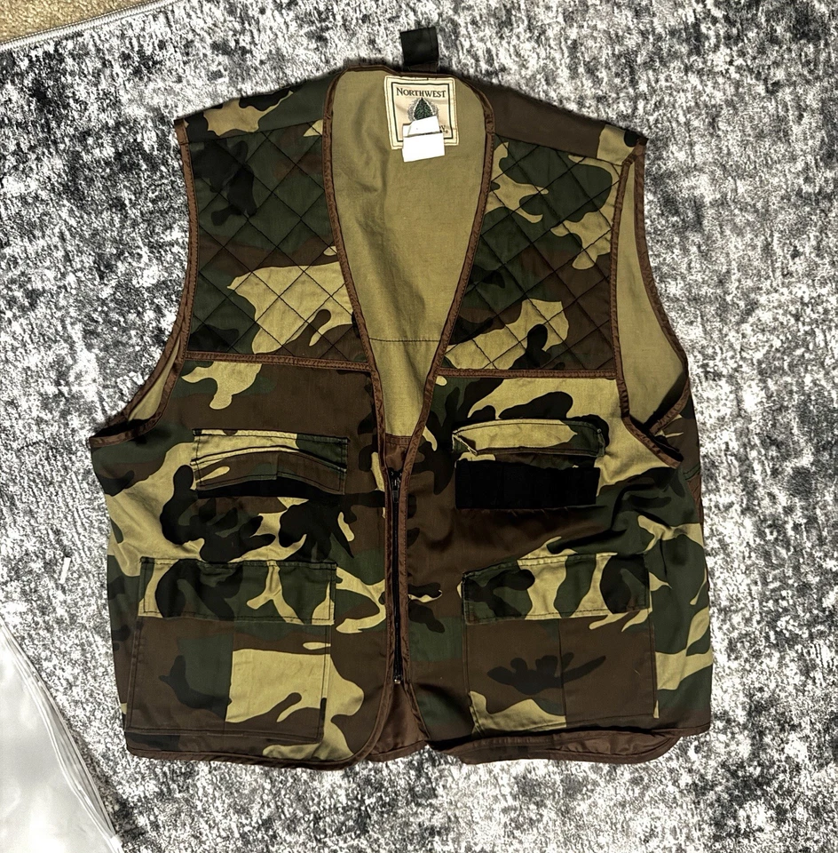 Chaleco de Caza Northwest Territory Para Hombres XL Verde Camuflaje Juego Bolsa Bolsillos Exterior Foto 1 de 4