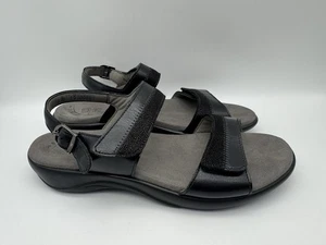 SAS Nudu Midnight Black Adjustable Slingback Comfort Sandal Women's Size 10 M - Picture 1 of 7