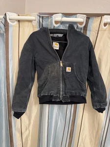Carhartt Jacke Jungen 10/12 schwarz Kapuze Jugend Kinder Mantel - Bild 1 von 9