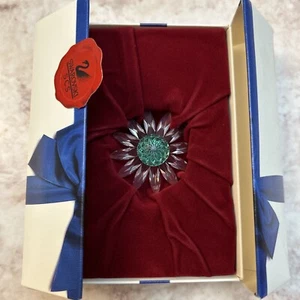 Swarovski Kristall SCS grünes Gänseblümchen Blume Figur, Box - Bild 1 von 4