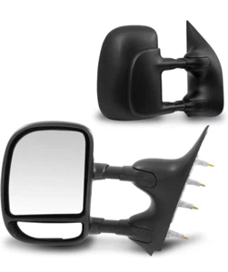 Pair Manual Tow Telescopic Side Mirror For 2002-2016 Ford E-350 Super Duty - Picture 1 of 18