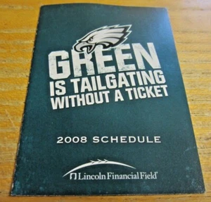 Philadelphia Eagles 2008 Season Team Pocket Schedule NFL Football Pepsi Back - Picture 1 of 2