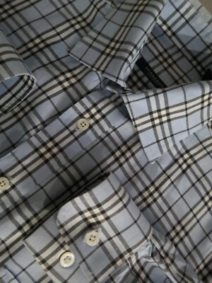 Current Burberry London sky blue full nova check plaid cotton dress shirt S - Image 1 of 4