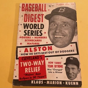 Baseball Digest October 1955 Alston Dodgers Tom Byrne Klaus Marion Kuenn - Foto 1 di 4
