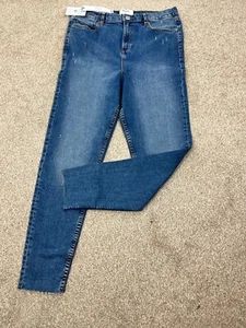 Miss Selfridge Emily High Rise Skinny Ankle Grazer Dark Blue Jeans Uk 14 W32 L32 - Foto 1 di 7