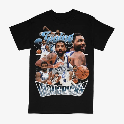 Kyrie Irving Dallas Mavericks NBA Basketball Tee Black T-Shirt S-3XL Cover