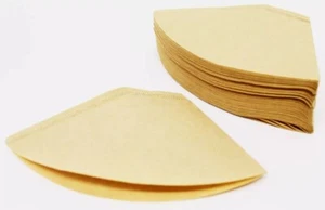 Paquete de 40 conos de papel de filtro de café marrón universal 1x2 - Imagen 1 de 2
